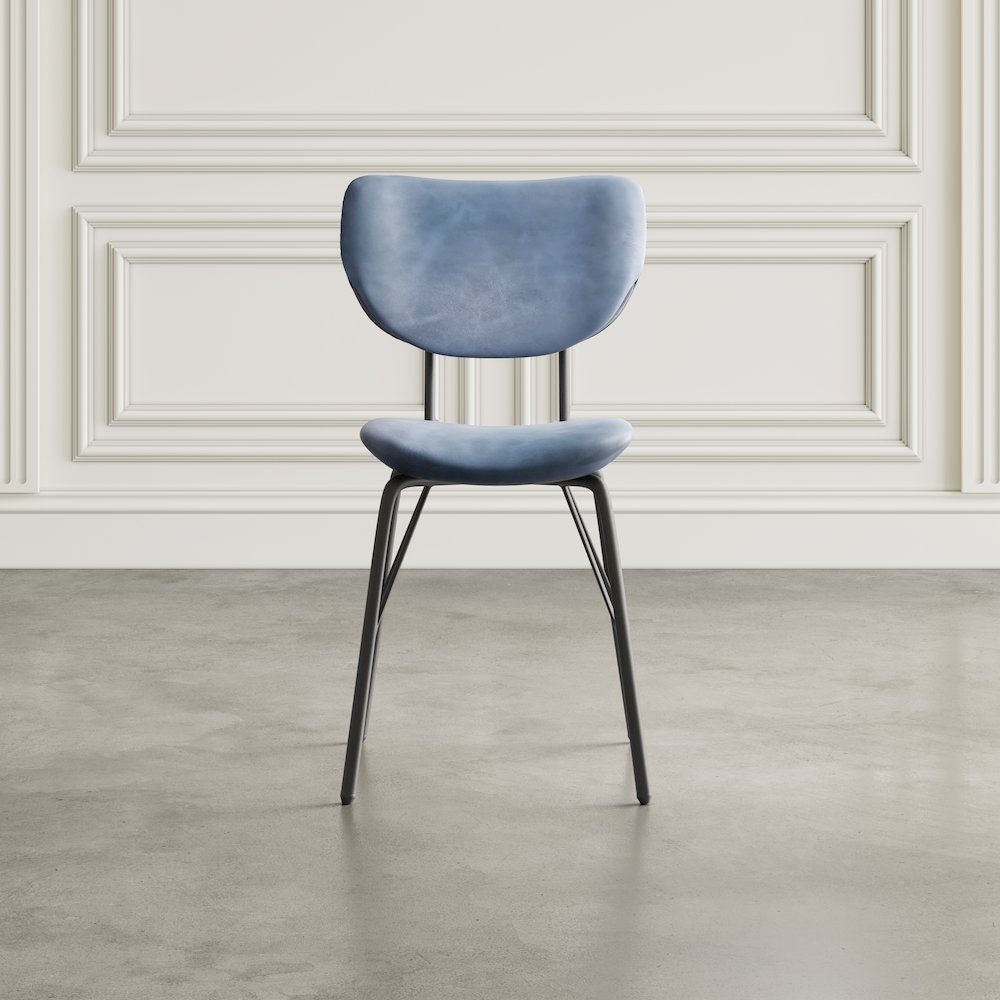 Contemporary Modern Faux Leather Split-Back Upholstered Dining Chair (Set of 2)