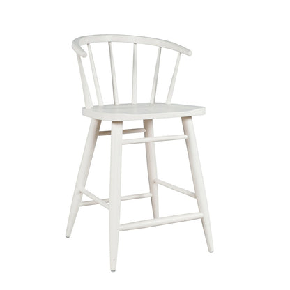 Fitz Traditional Solid Wood Curved Back Spindle Counter Stool