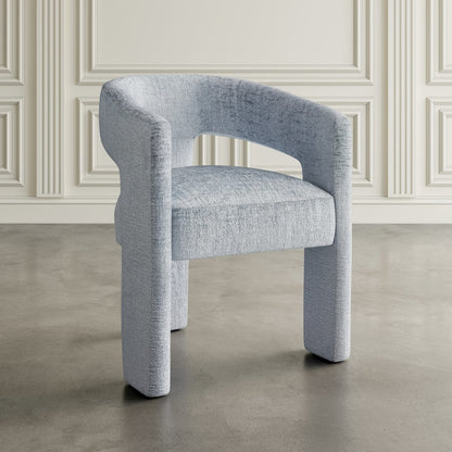 Gwen Modern Luxury Jacquard Fabric Sculpture Armchair - Set of 6