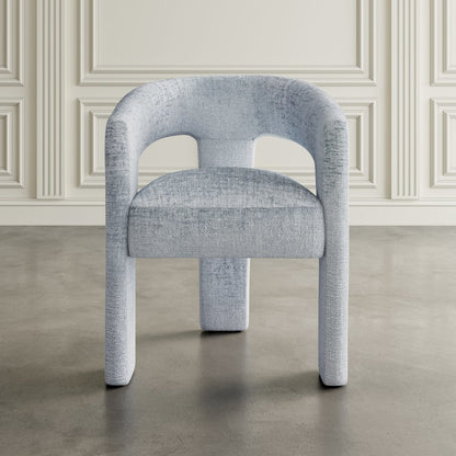 Gwen Modern Luxury Jacquard Fabric Sculpture Armchair - Set of 6