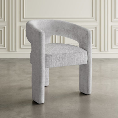 Gwen Modern Luxury Jacquard Fabric Sculpture Armchair - Set of 6