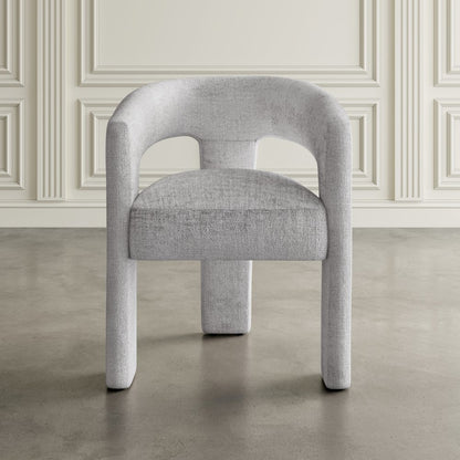 Gwen Modern Luxury Jacquard Fabric Sculpture Armchair - Set of 6