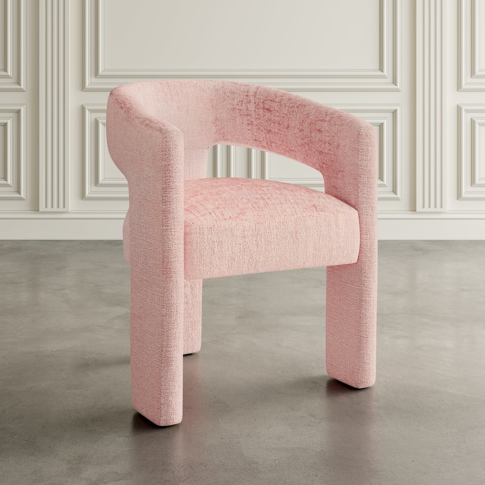 Gwen Modern Luxury Jacquard Fabric Sculpture Armchair - Set of 6