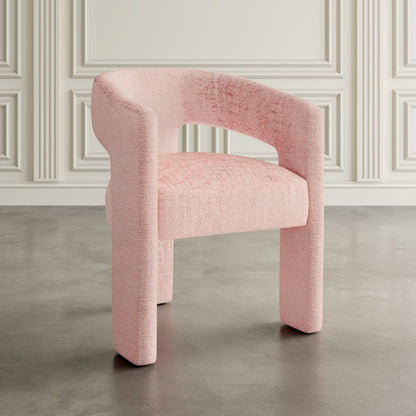 Gwen Modern Luxury Jacquard Fabric Sculpture Armchair - Set of 6