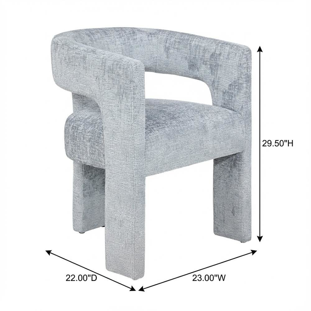 Gwen Modern Luxury Jacquard Fabric Sculpture Armchair - Set of 6