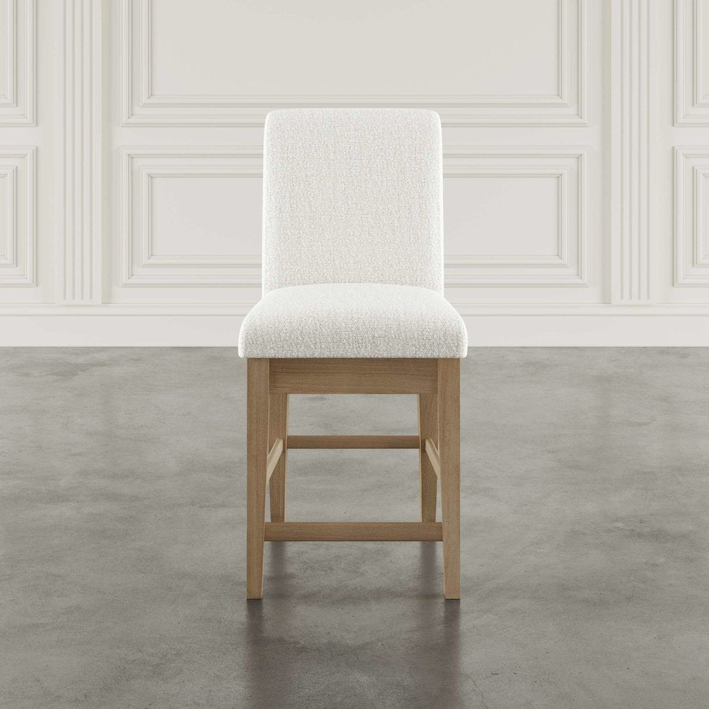 Sequoia Modern Rustic Solid Wood Upholstered Parsons Counter Stool (Set of 2)