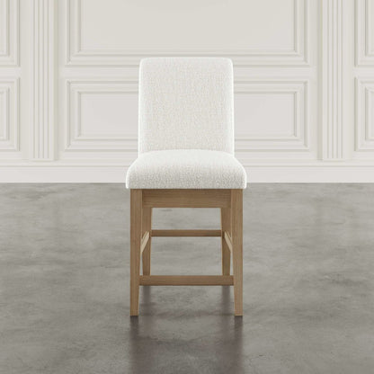 Sequoia Modern Rustic Solid Wood Upholstered Parsons Counter Stool (Set of 2)