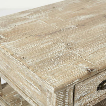 Rectangular Cocktail Table with Shelf, Modern Coffee Table for Living Room