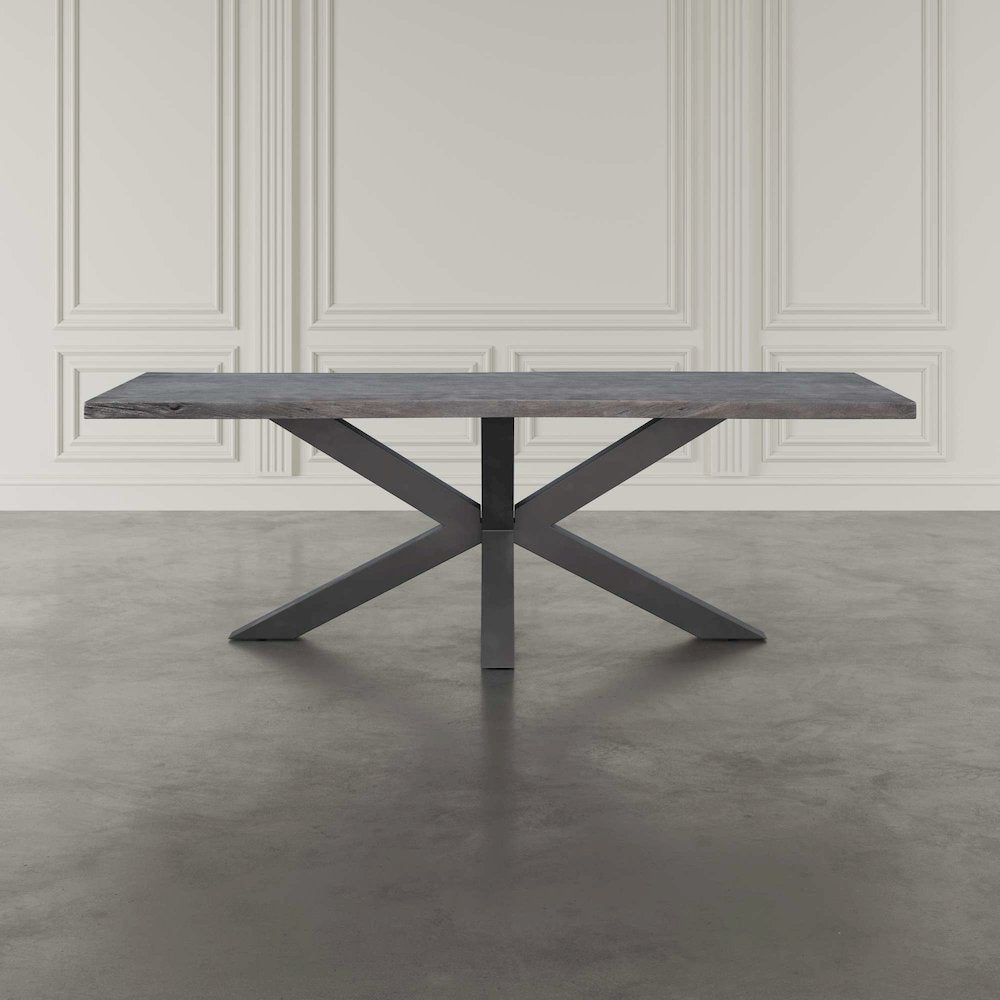 Nordic Ridge 94" Modern Rustic Solid Wood Live Edge Dining Table