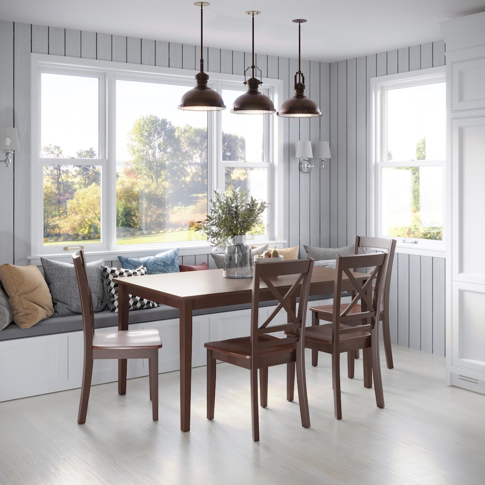 Simplicity Solid Wood Classic Cross-Back Dining Chair (Set of 2)