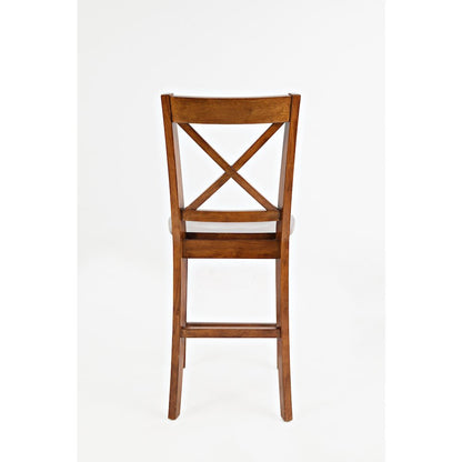 Simplicity Solid Wood Classic X-Back Counter Stool (Set of 2)