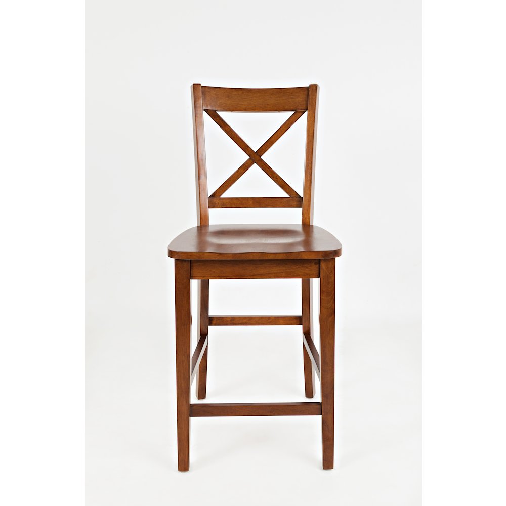 Simplicity Solid Wood Classic X-Back Counter Stool (Set of 2)