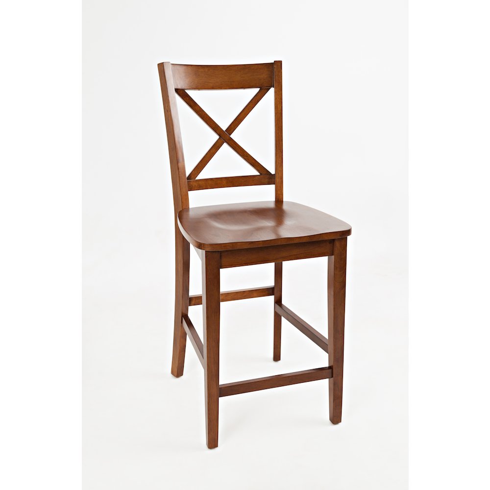 Simplicity Solid Wood Classic X-Back Counter Stool (Set of 2)