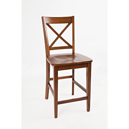 Simplicity Solid Wood Classic X-Back Counter Stool (Set of 2)