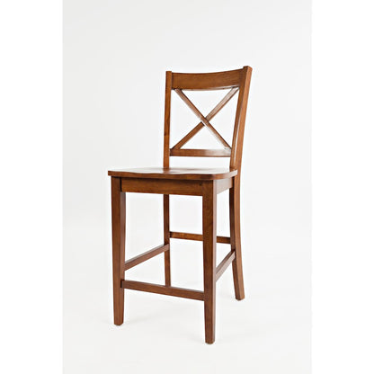 Simplicity Solid Wood Classic X-Back Counter Stool (Set of 2)