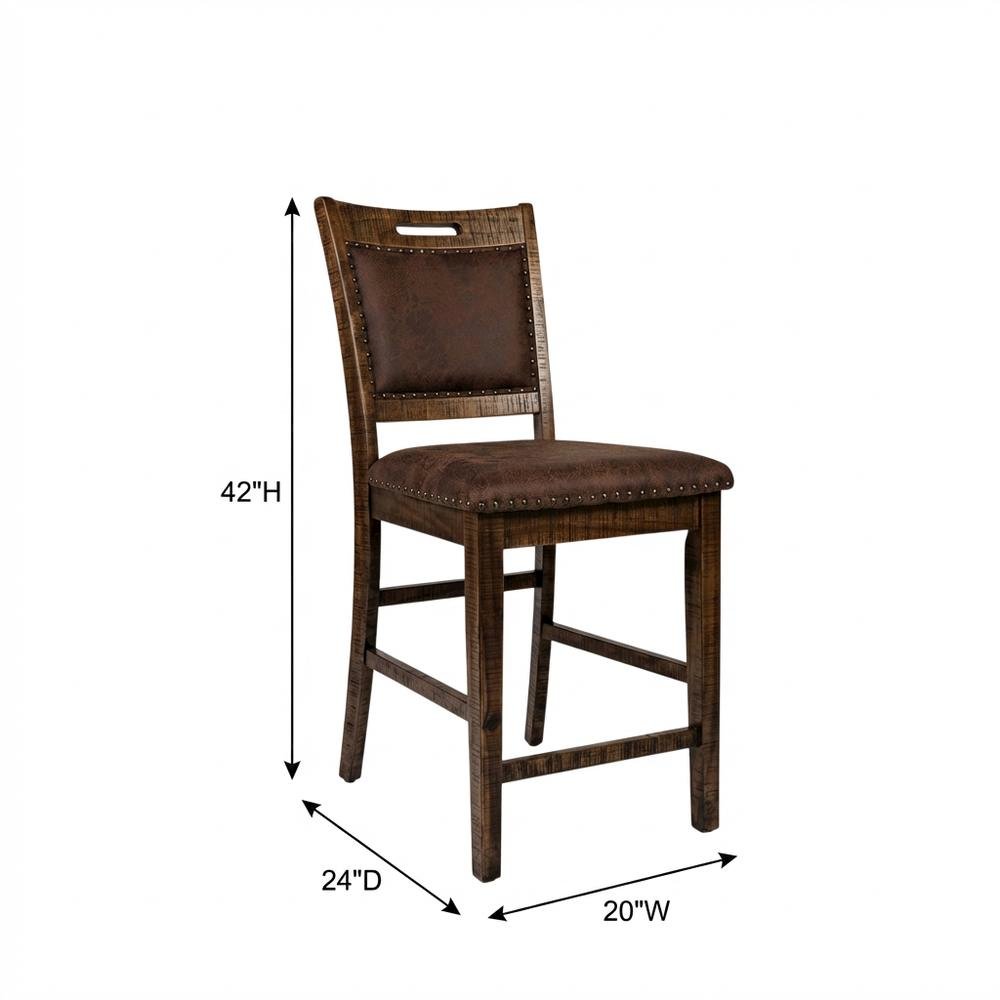 Upholstered Back Counter Stools Set of 2, Accent Bar Stools for Kitchen
