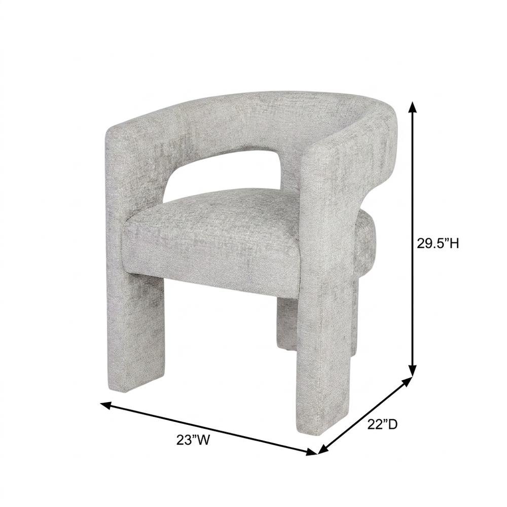 Modern Jacquard Counter Stool, Iron Frame, Grey, Single