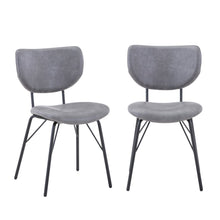 Contemporary Modern Faux Leather Split-Back Upholstered Dining Chair (Set of 2)