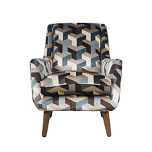 Nielsen Mid-Century Modern Upholstered Geometric Lounge Accent Chair