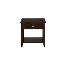 Brown Wooden End Table with Drawer - Bedside and Side Table for Chairs and Sofas