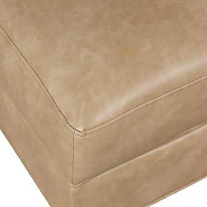 Ruston Modern Banquette Faux Leather Sectional One Seat Bench
