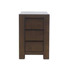 Brownstone Transitional Modern Block-Frame Chairside End Table, Storage Drawers