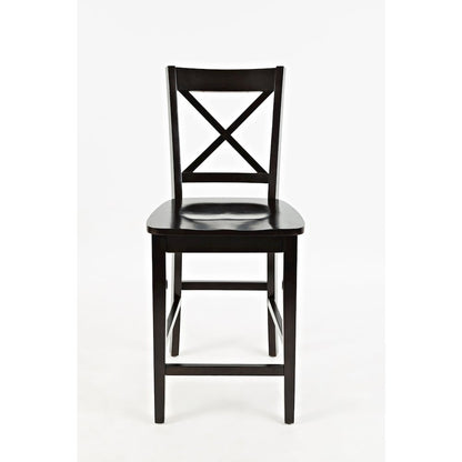 Simplicity Solid Wood Classic X-Back Counter Stool (Set of 2)
