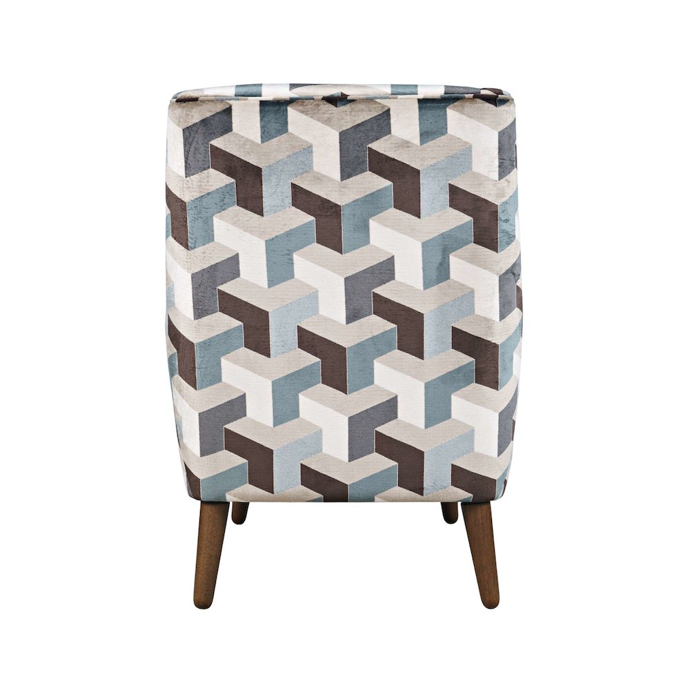 Nielsen Mid-Century Modern Upholstered Geometric Lounge Accent Chair