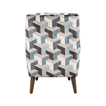 Nielsen Mid-Century Modern Upholstered Geometric Lounge Accent Chair