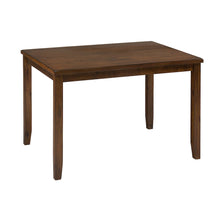 Rustic Brown Five Piece Dining Set - Table with Four Faux Leather Chairs