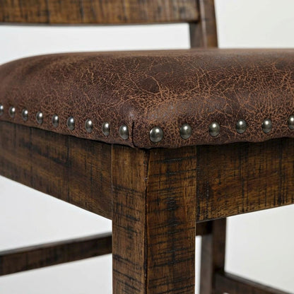 Upholstered Back Counter Stools Set of 2, Accent Bar Stools for Kitchen