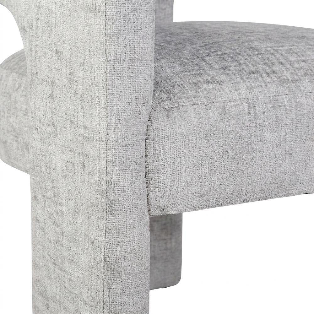 Modern Jacquard Counter Stool, Iron Frame, Grey, Single