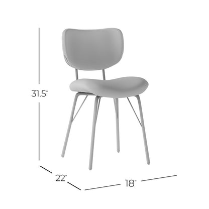 Contemporary Modern Faux Leather Split-Back Upholstered Dining Chair (Set of 2)