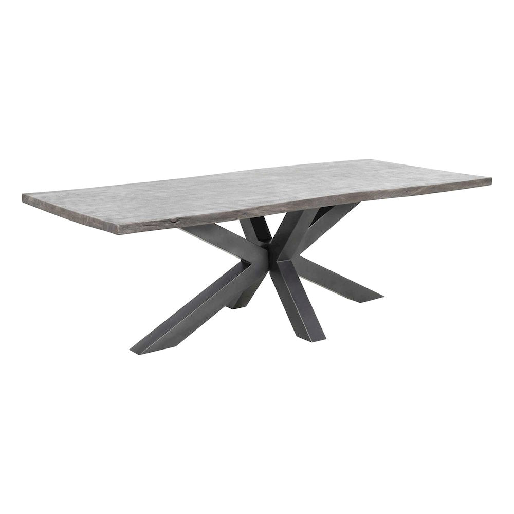 Nordic Ridge 94" Modern Rustic Solid Wood Live Edge Dining Table