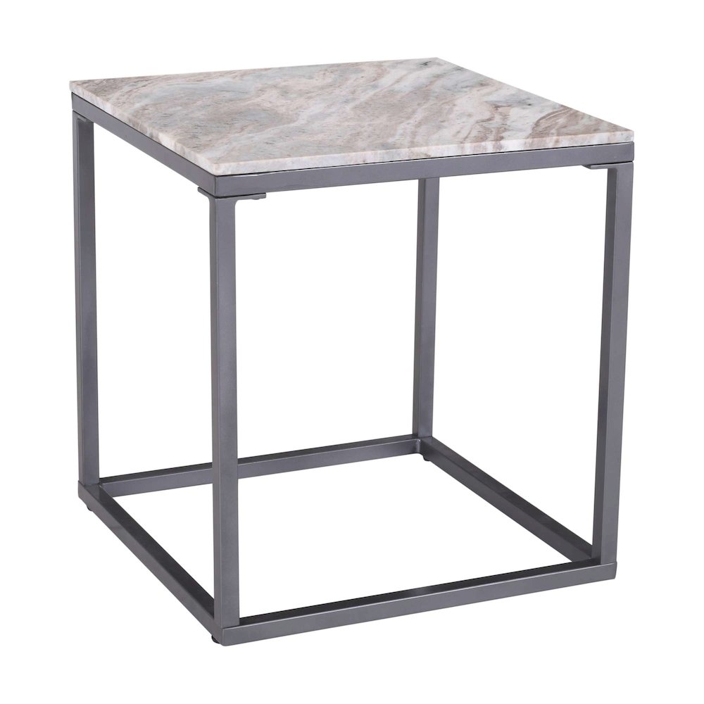 Wynn Modern Luxe Solid Marble Square End Table