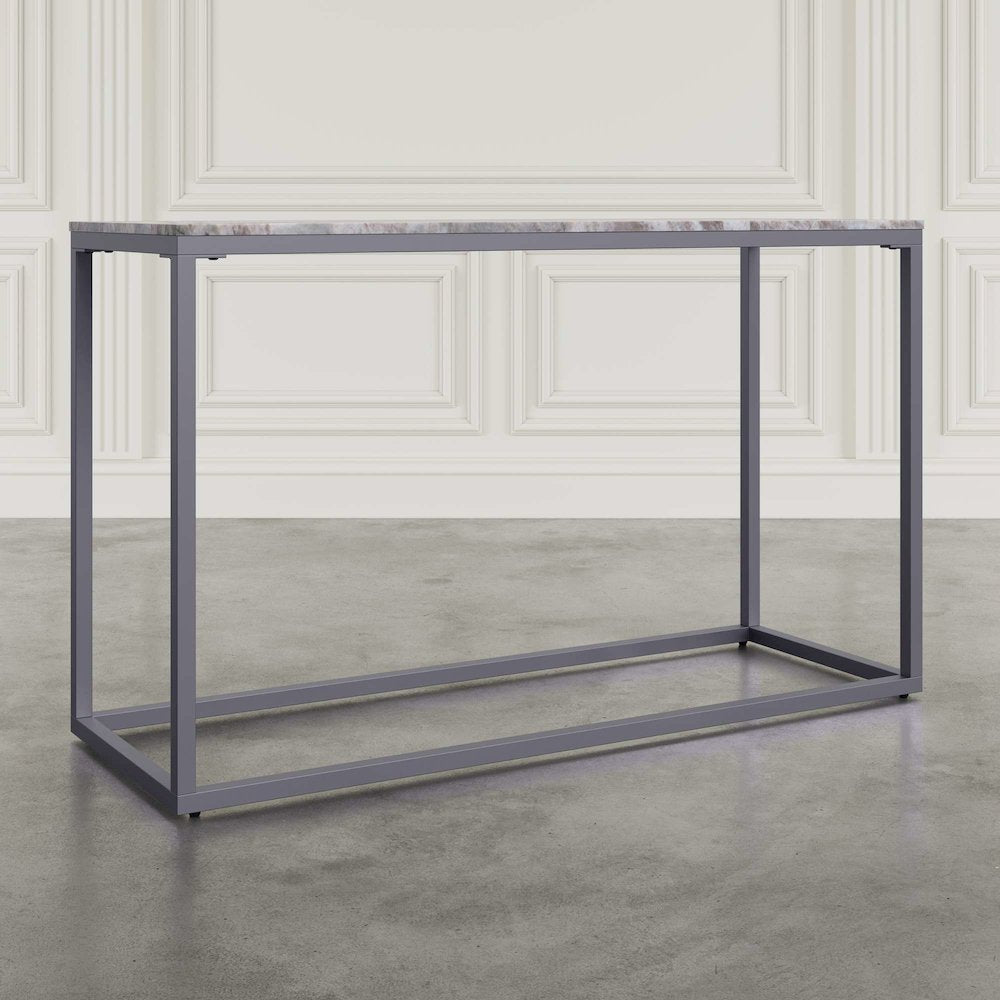 Wynn 50" Modern Luxe Solid Marble Sofa Console Table