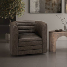 GT Channel Tufted Modern Barrel Accent Swivel Chair