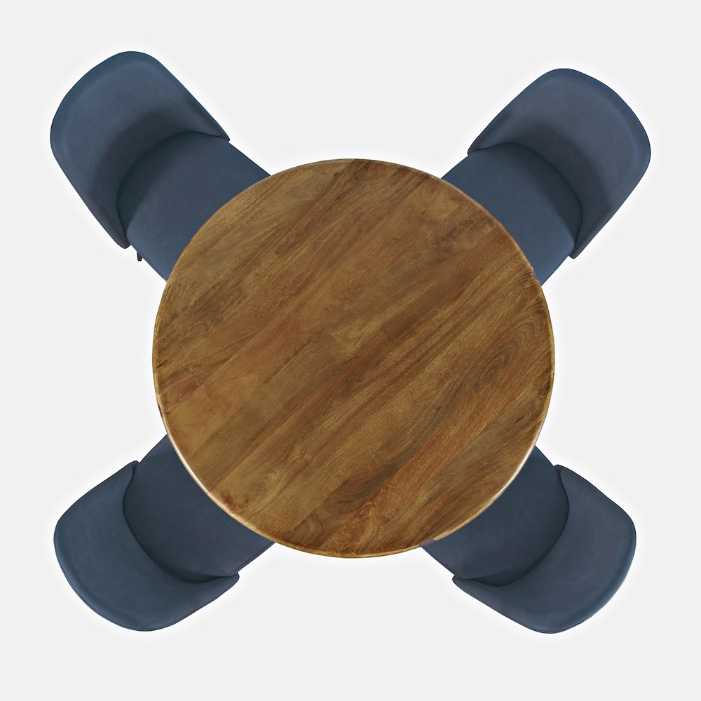 Five Piece Round Modern Solid Wood Counter Height Dining Set