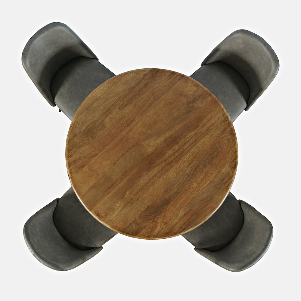 Five Piece Round Modern Solid Wood Counter Height Dining Set