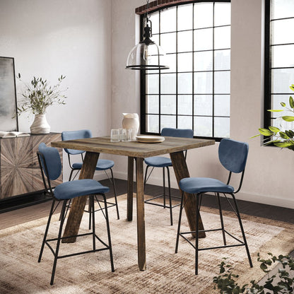 Reclamation 42" Rustic Reclaimed Solid Wood Square Counter Height Dining Table