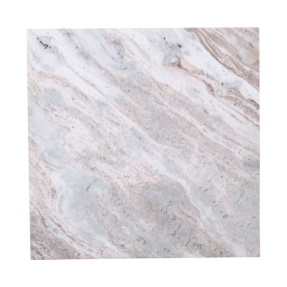 Wynn Modern Luxe Solid Marble Square End Table