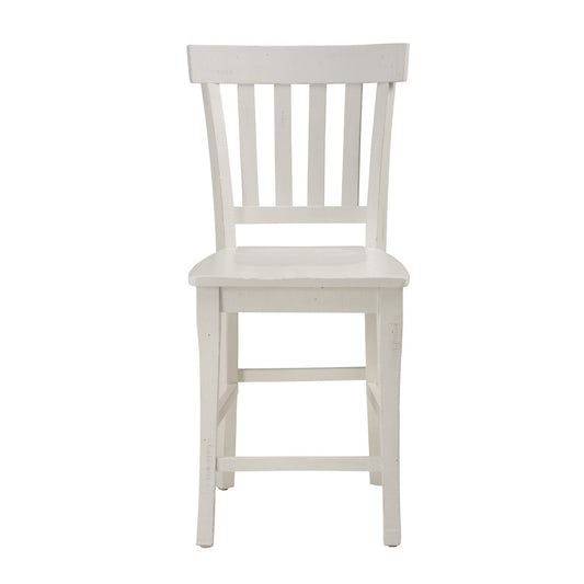 Madaket Rustic Solid Reclaimed Pine Slat Back Bar Stool (Set of 2)