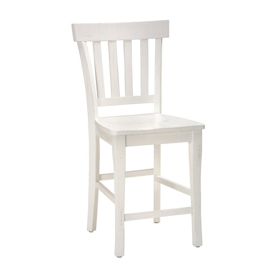 Madaket Rustic Solid Reclaimed Pine Slat Back Bar Stool (Set of 2)