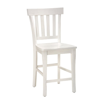Madaket Rustic Solid Reclaimed Pine Slat Back Bar Stool (Set of 2)