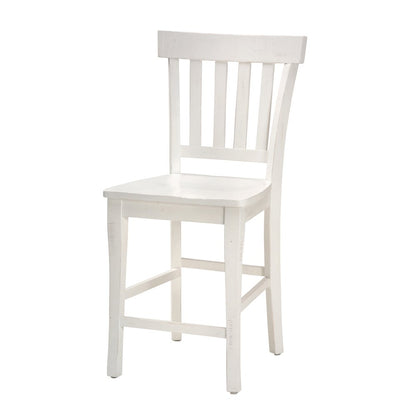 Solid Reclaimed Pine Rustic 60" Dining Set with Four Counter Height Barstools