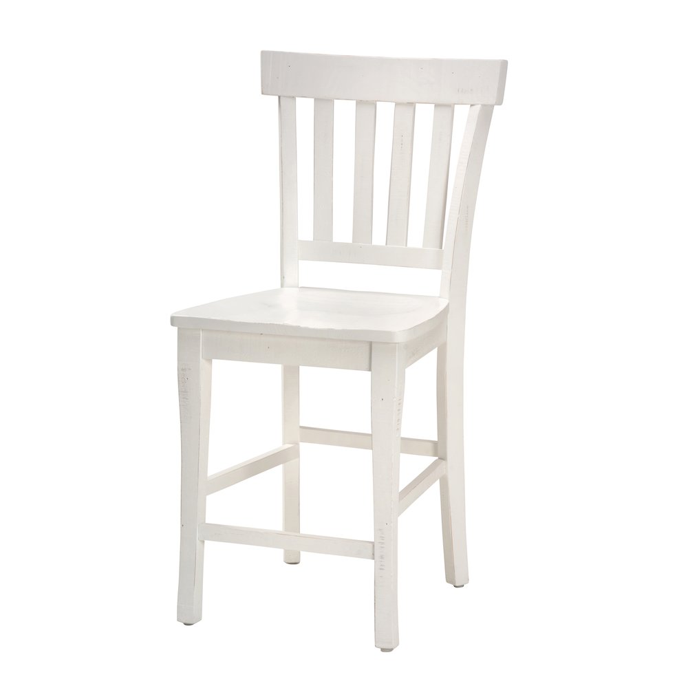 Solid Reclaimed Pine Rustic 60" Dining Set with Four Counter Height Barstools