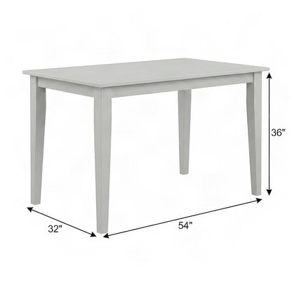 Solid Rubberwood Traditional Counter Height Pub and Dining Table, Paperwhite
