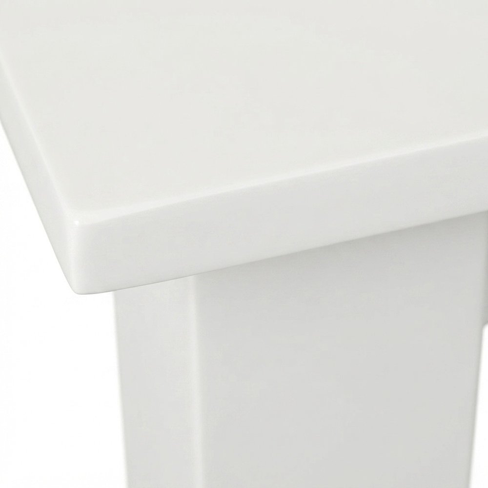 Solid Rubberwood Traditional Counter Height Pub and Dining Table, Paperwhite