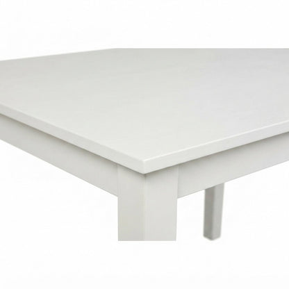 Solid Rubberwood Traditional Counter Height Pub and Dining Table, Paperwhite