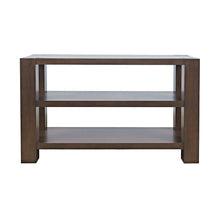 Brownstone 50" Transitional Modern Block-Frame Sofa Console Table with Shelves